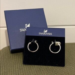 Swarovski Silver Hoop Earrings